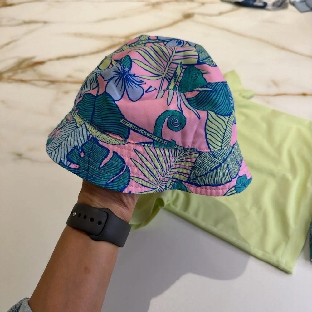 Carter's Green and Pink Rashguard Set with Tropical Print